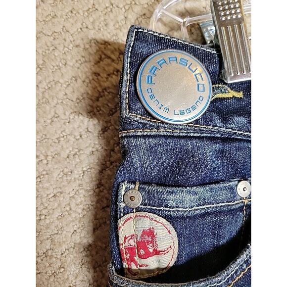 Vintage Rare Parasuco Denim Legend Jeans Womens 11 Blue Stretch Bohemian Italy - Picture 5 of 14
